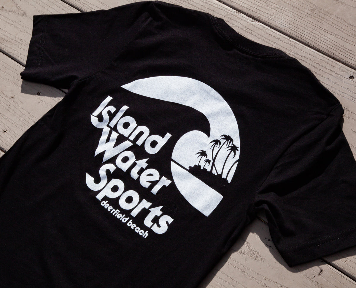 Island Water Sports Reverse Sticker S/S Tee Black/White XXL