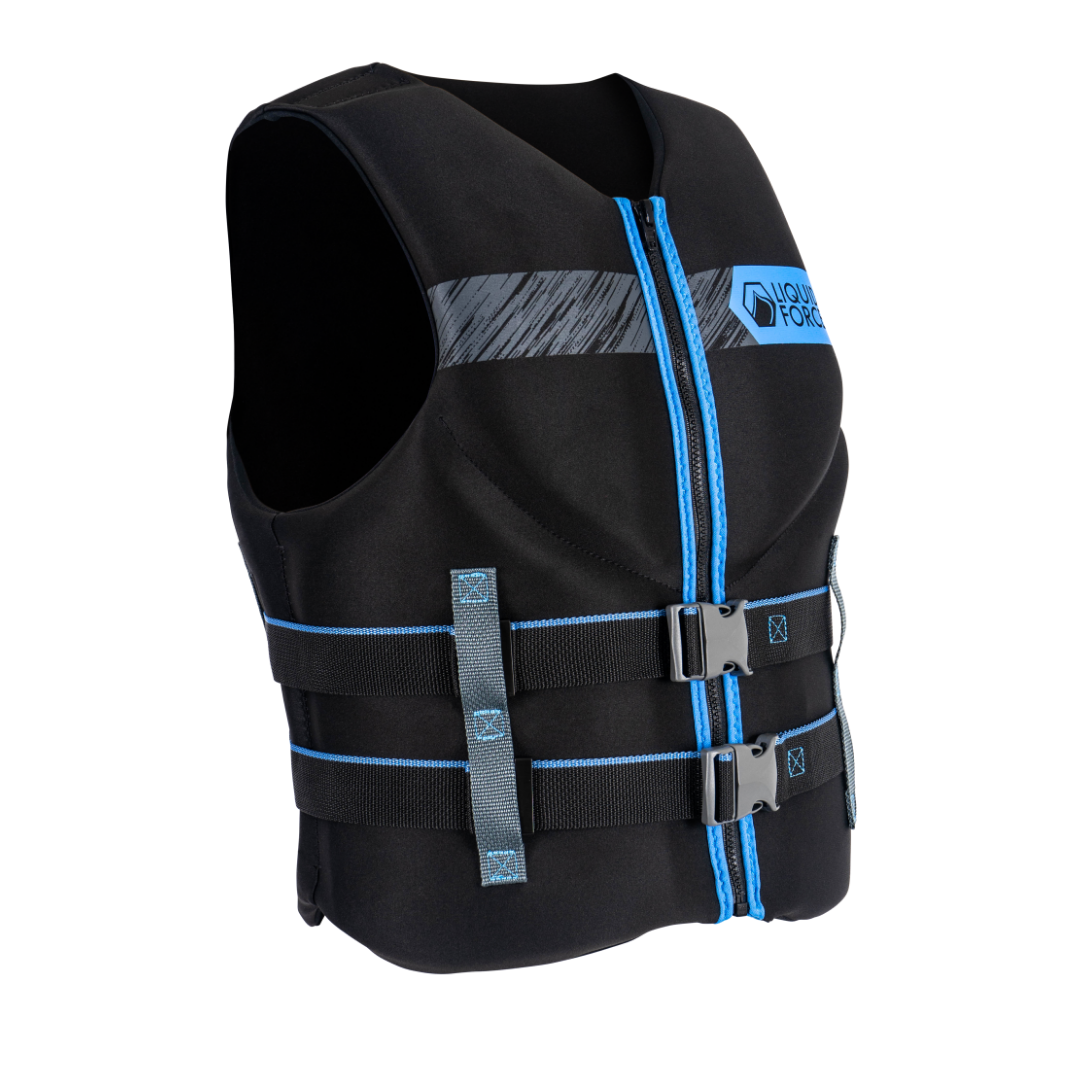 Liquid Force Hinge Classic USCGA 2023 Womens Life Jacket Black-Aqua XS