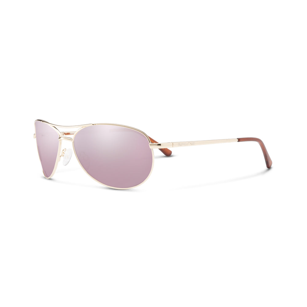 SunCloud Patrol Polarized Sunglasses Gold Rosegold Aviator