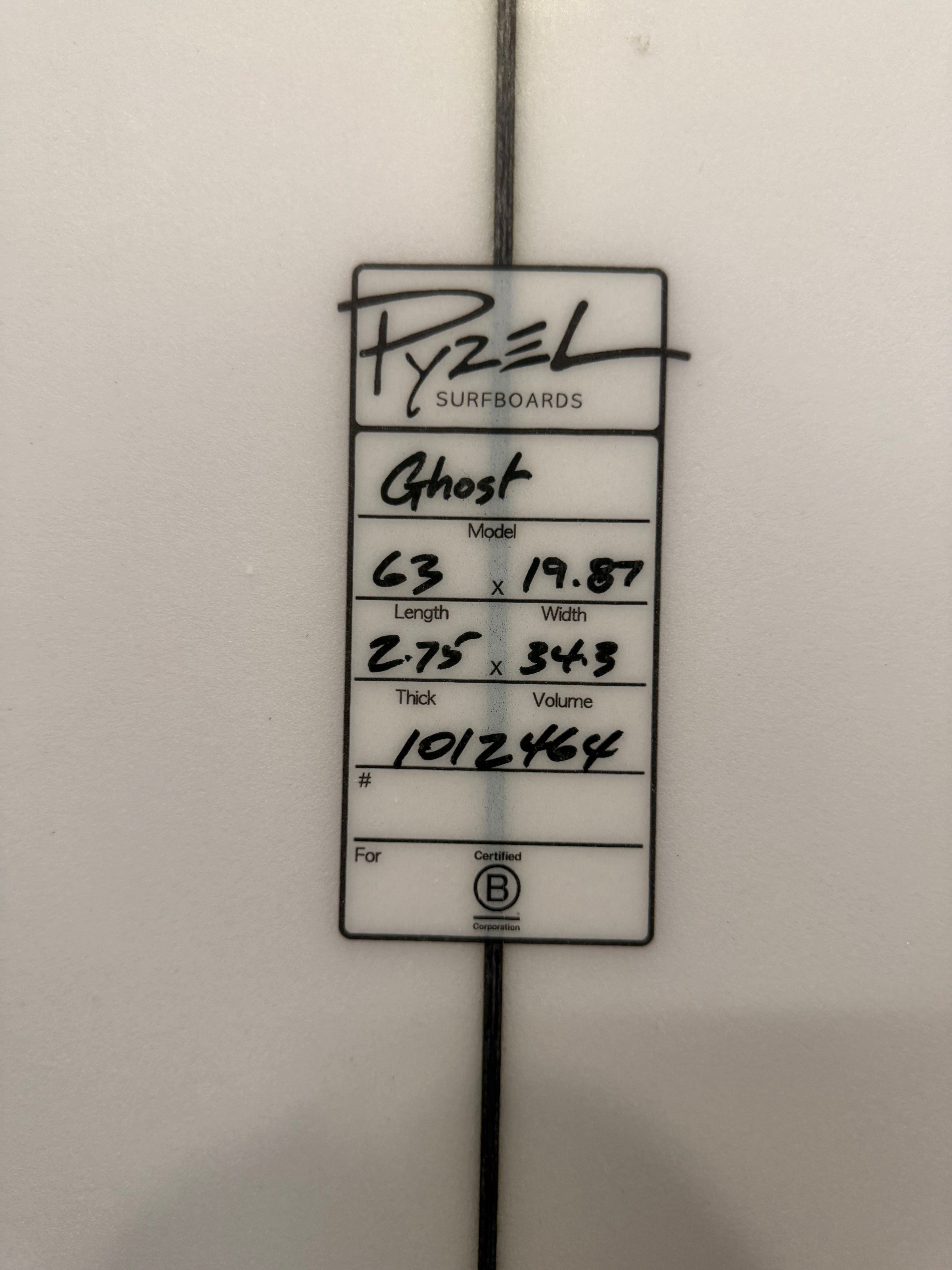 6ft3in Pyzel Ghost Used