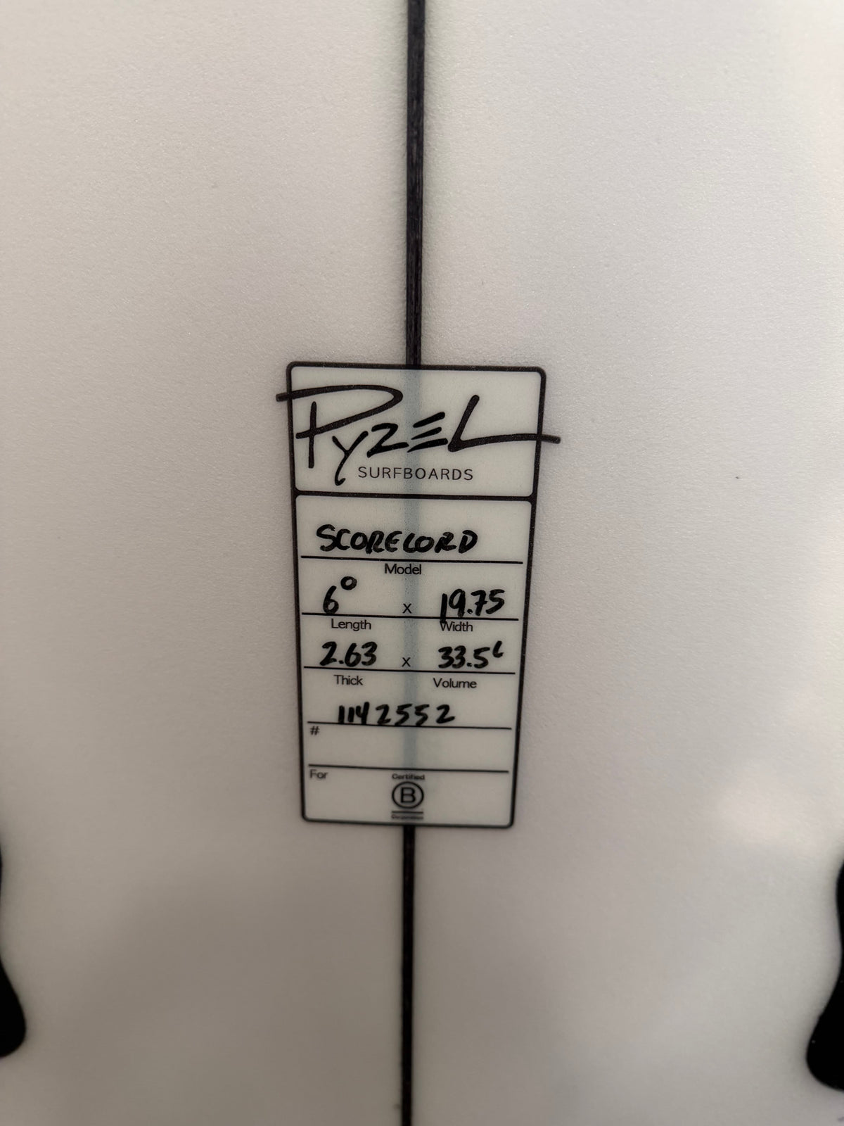 Pyzel Surfboards Score Lord 5 Fin FCS II 6ft0in