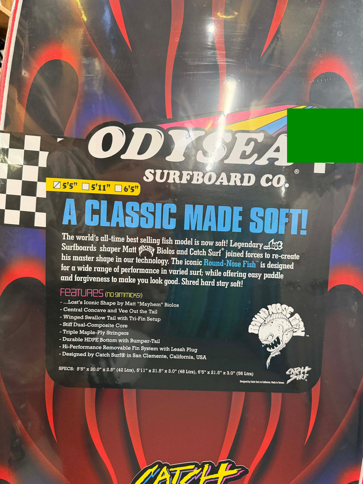 Odysea X Lost RNF RED22 5ft5in