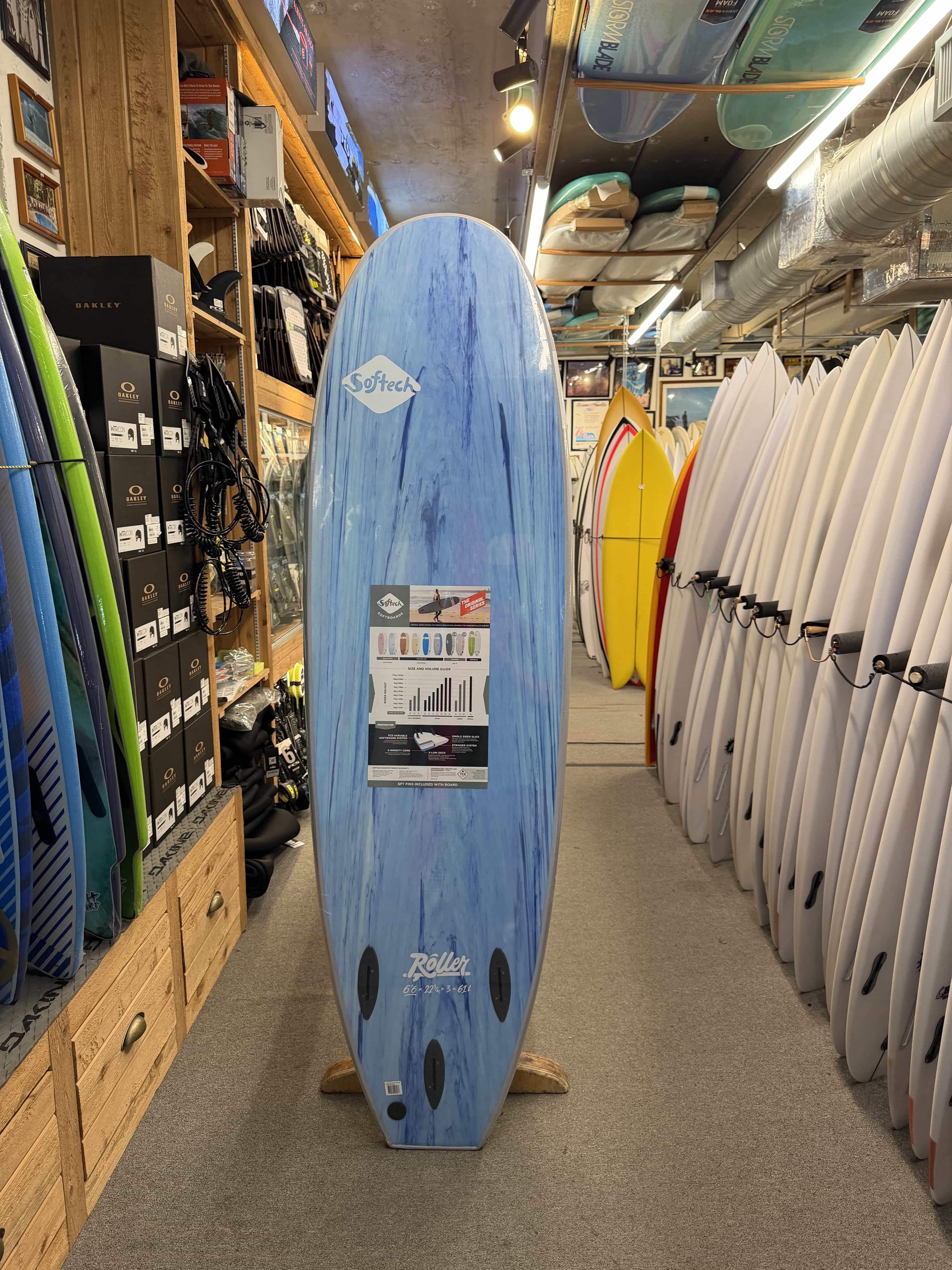 Softech Roller Soft Surfboard Grey 6ft6in