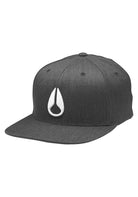 Nixon Deep Down Flex Fit Athletic Fit Hat Black Heather-White L/XL