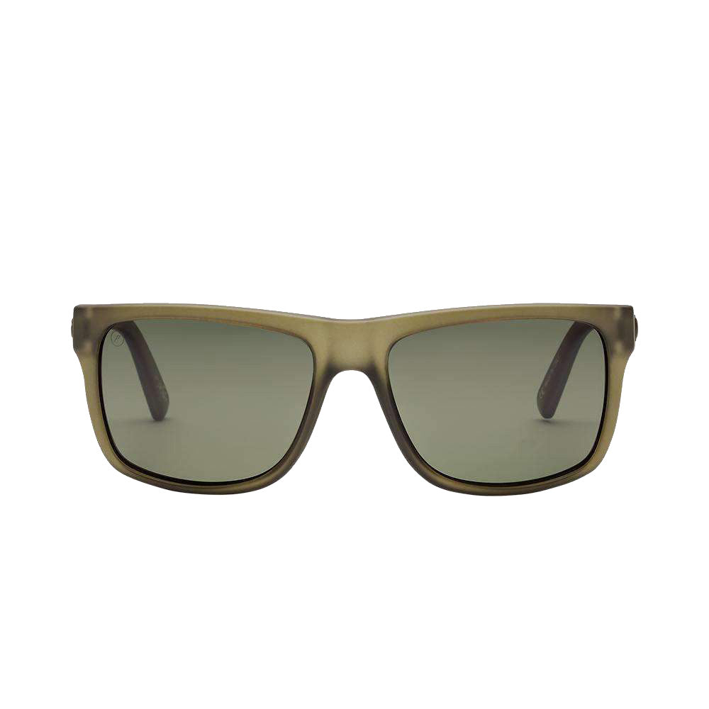 Electric Swingarm Polarized Sunglasses MatteOlive Ohm-Grey Square