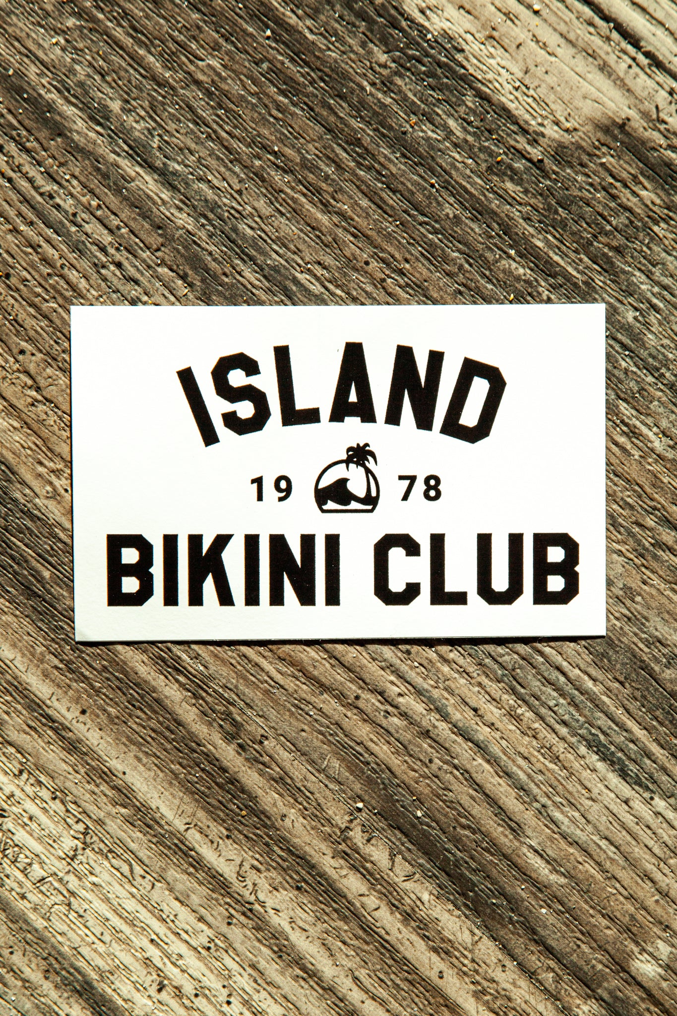 Island Bikini Club 1978 Vinyl IWS Sticker Black 4" X 3"
