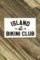 Island Bikini Club 1978 Vinyl IWS Sticker Black 4" X 3"
