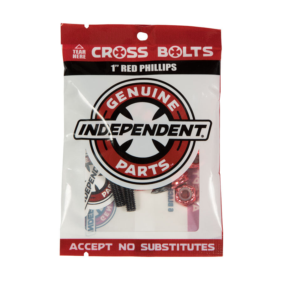 Independent Cross Bolts w/ Tool BLK/RED 1" Phillips
