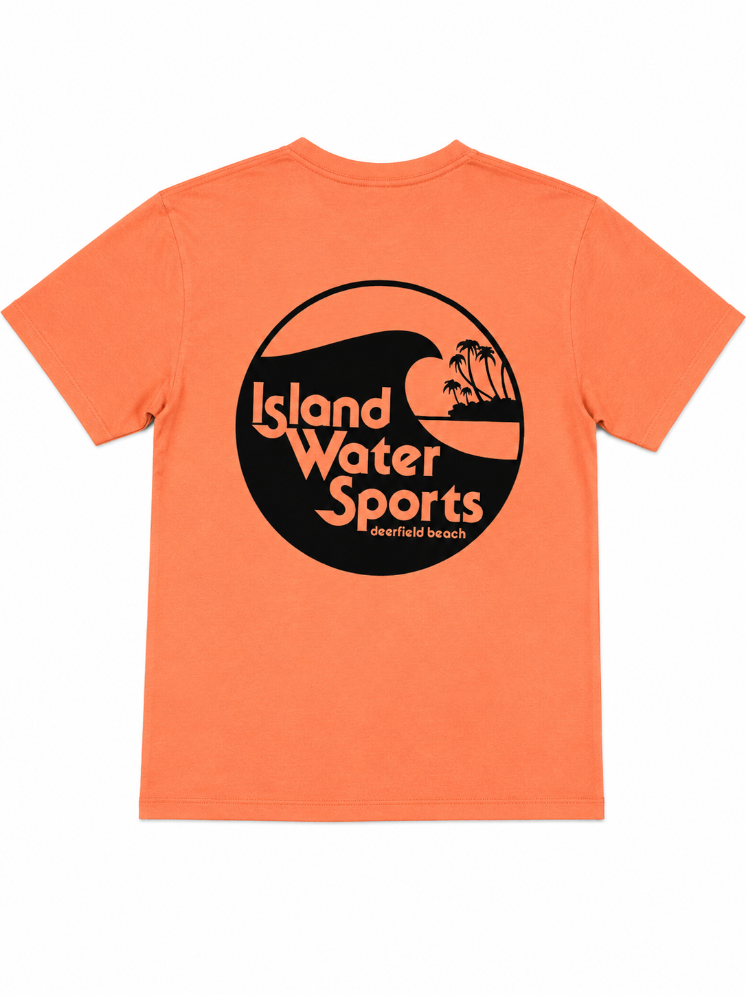Island Water Sports Circle Logo SS Tee Coral/Black XL