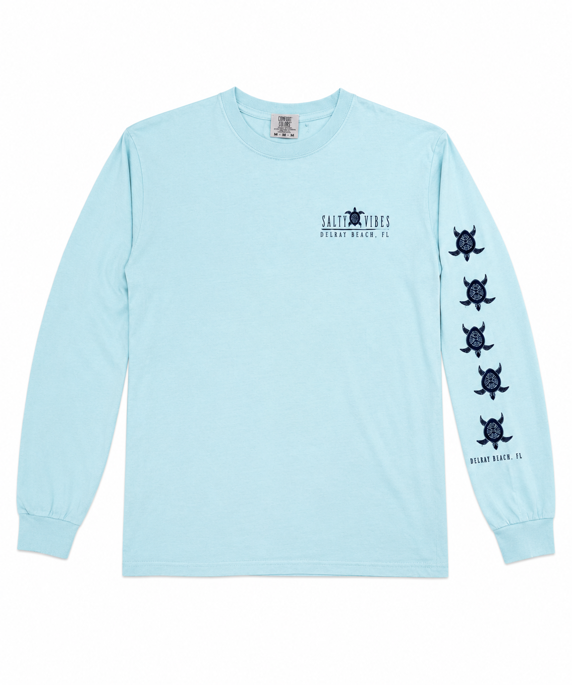 IWS Delray Salty Vibes Turtle LS Shirt Sky Blue L