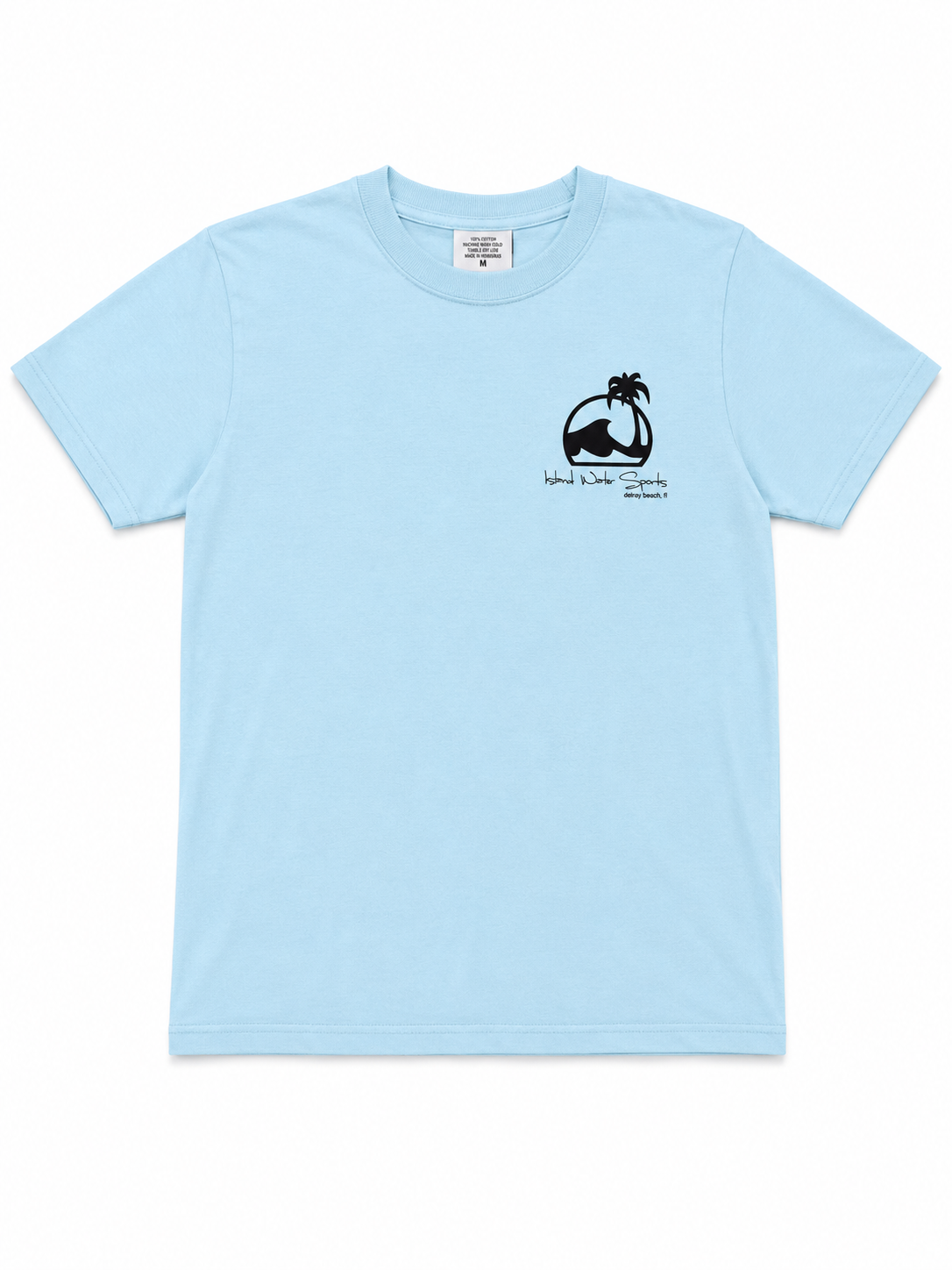 IWS Script Garment Dye SS Shirt DELRAY-Sky Blue M