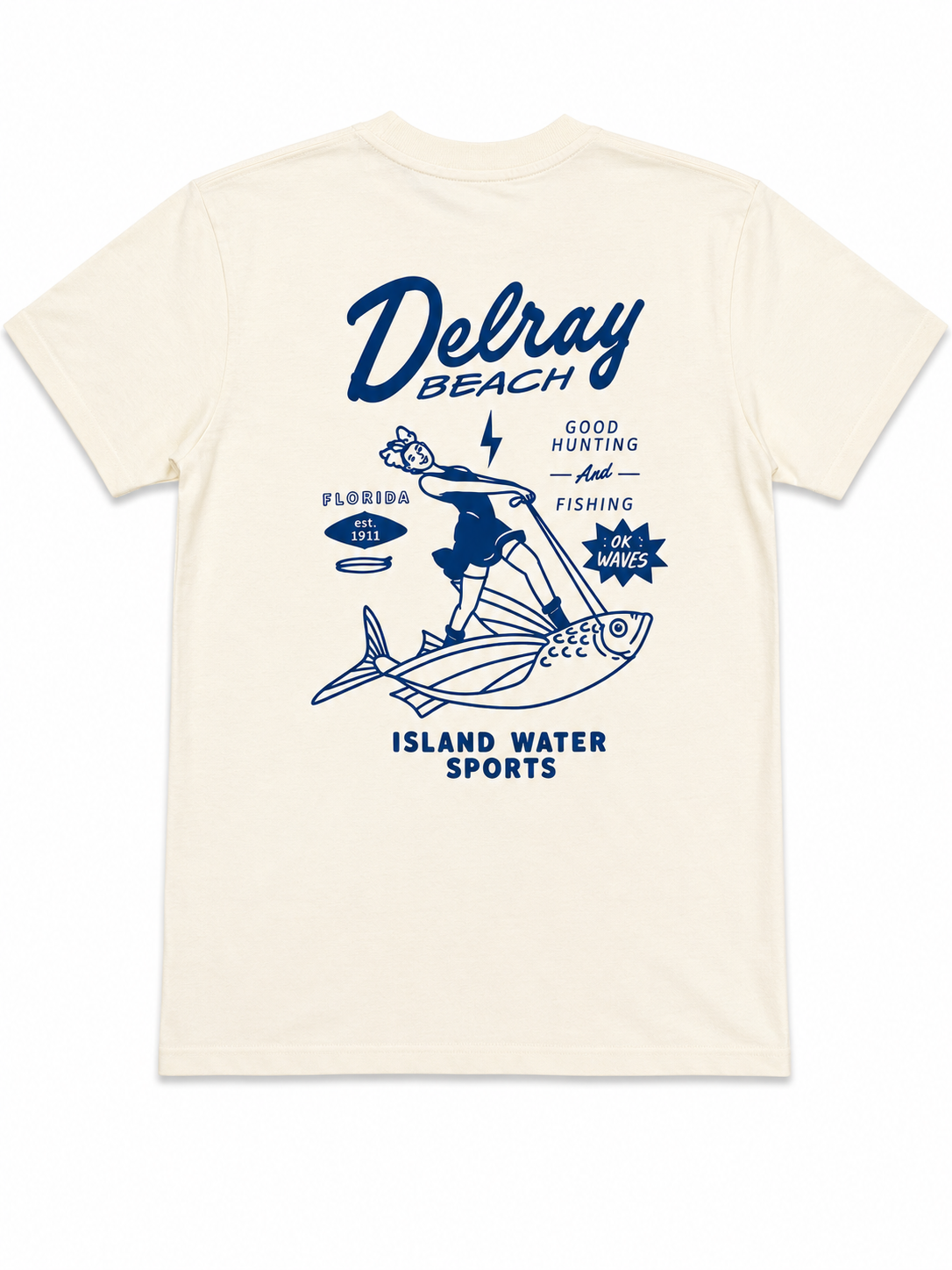 IWS SS DELRAY FLYER TEE VINTAGE WHITE M