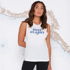 Salty Crew Stay Glassy Muscle Tank White M