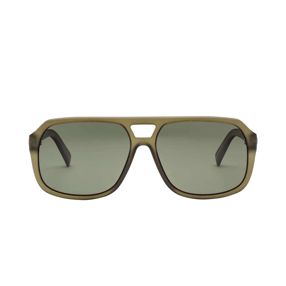 Electric Dude Polarized Sunglasses Matte Olive Ohm Grey Oversized