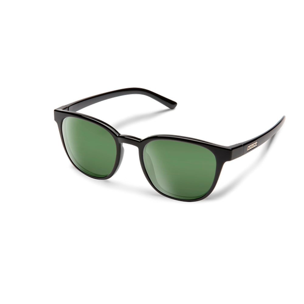 SunCloud Montecito Polarized Sunglasses Black Green