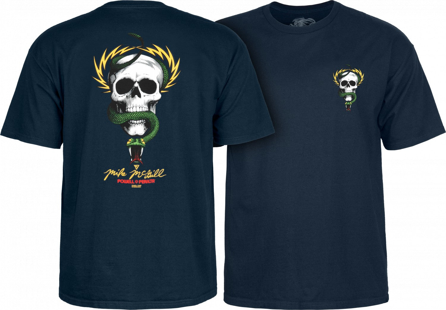 Powell Peralta Mike McGill Skull & Snake S/S Tee Navy X Large