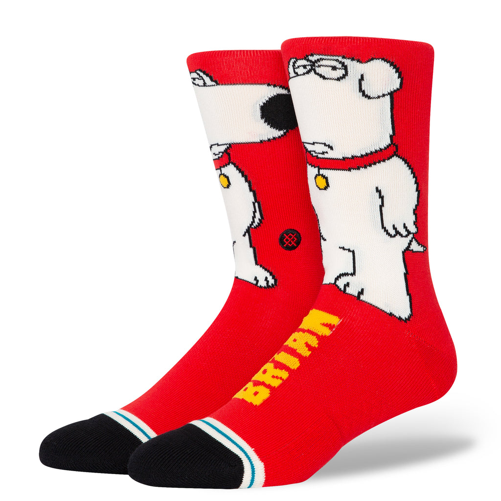 Stance The Dog Crew Socks Red L