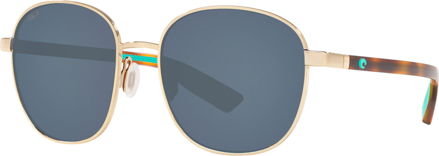 Costa Del Mar Egret Polarized Sunglasses ShinyGold Gray 580P