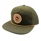 The Qualified Captain TQC Leather Patch Trucker Hat Loden/Gold OS