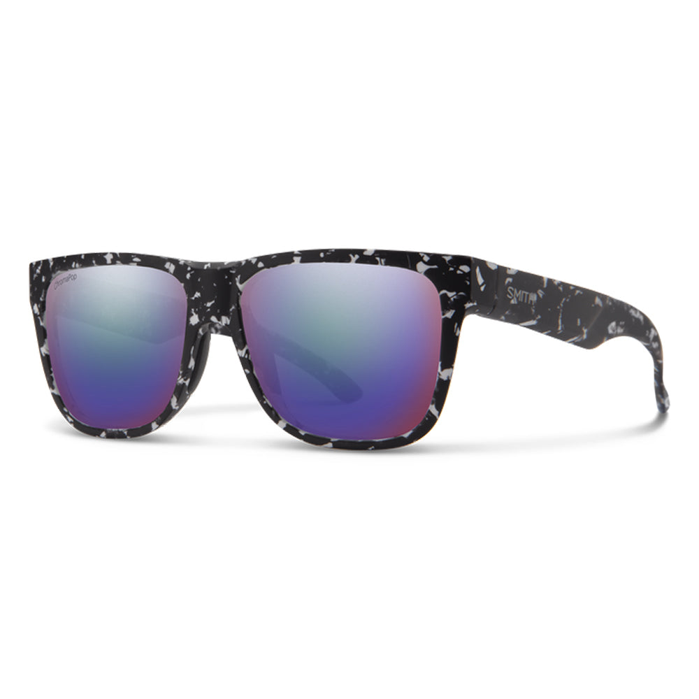 Smith Lowdown 2 Polarized Sunglasses MatteBlackMarble Violet Mirror Chromapop