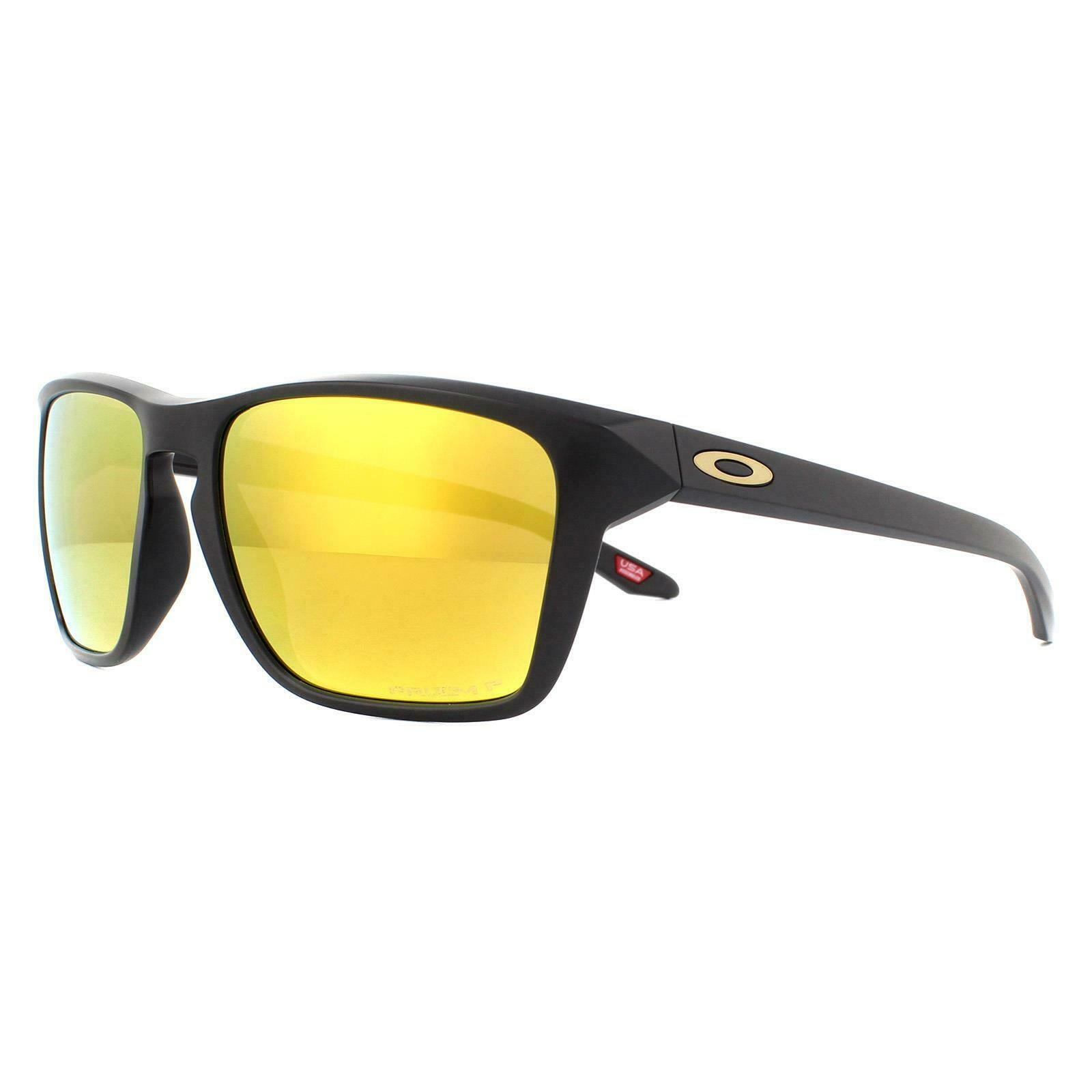 Oakley Sylas Polarized Sunglasses MatteBlack Prizm24k Square