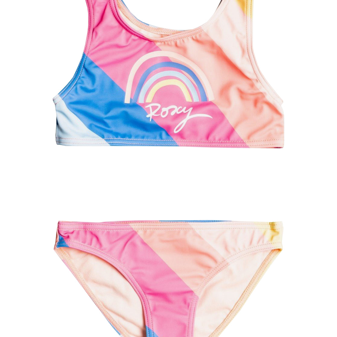Roxy Girls 2-7 Touch Of Rainbow Crop Top Bikini Set BLA3 4