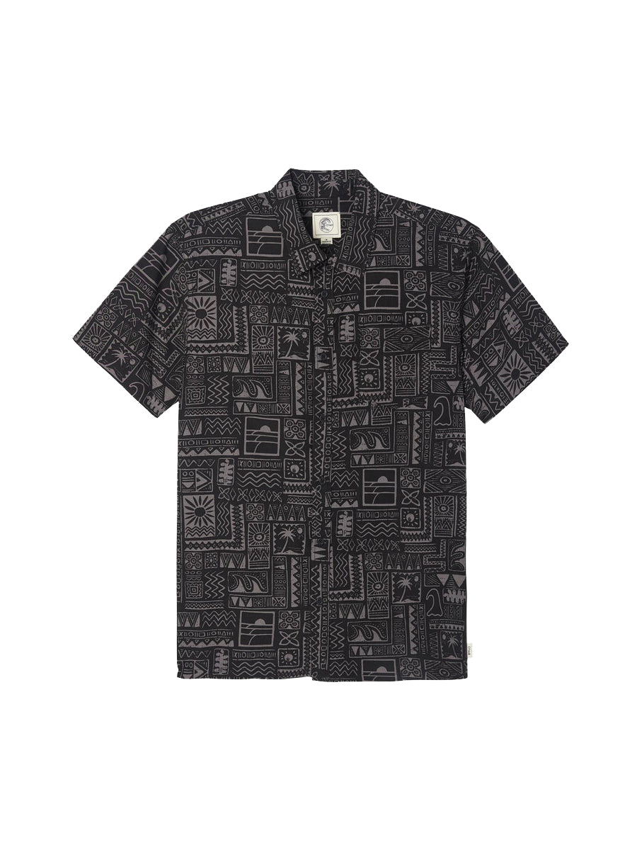 O'neill Mythic Lines SS Woven BLK L