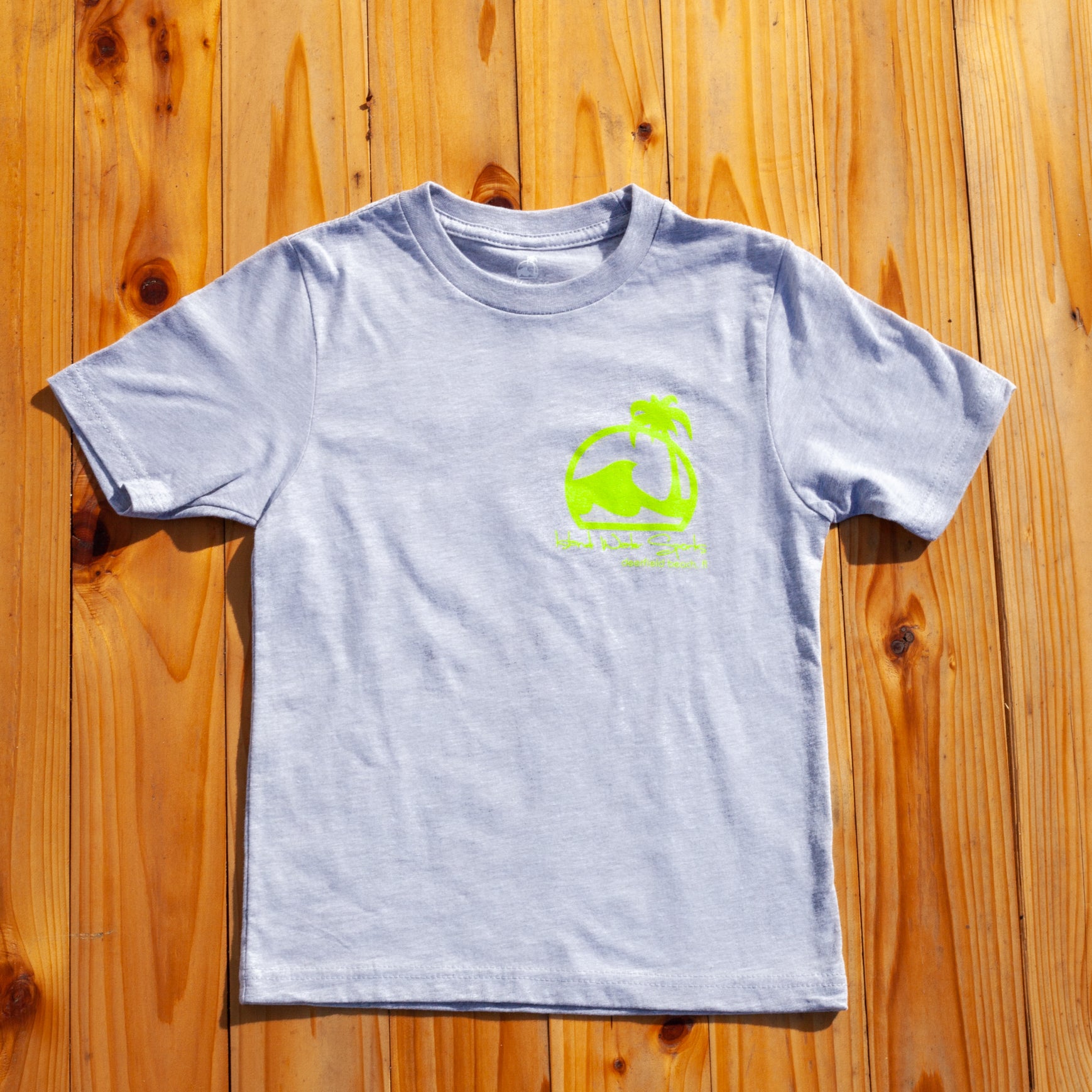 Island Water Sports Script S/S Youth Tee Grey-Lime XS