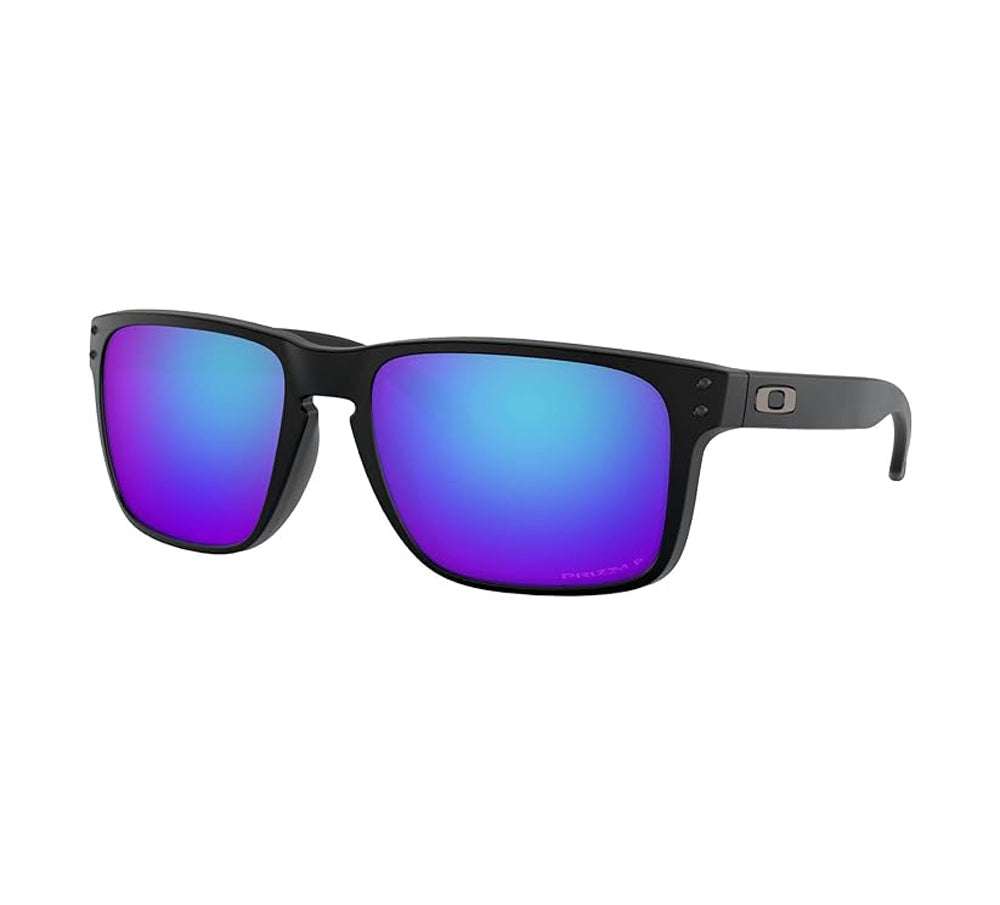 Oakley Holbrook XL Polarized Sunglasses MatteBlack PrizmSapphireIridium Square