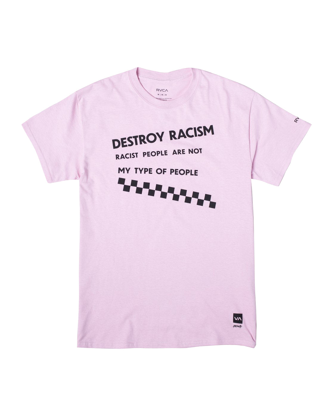 RVCA Destroy Racism Short Sleeve Tee Orchid S