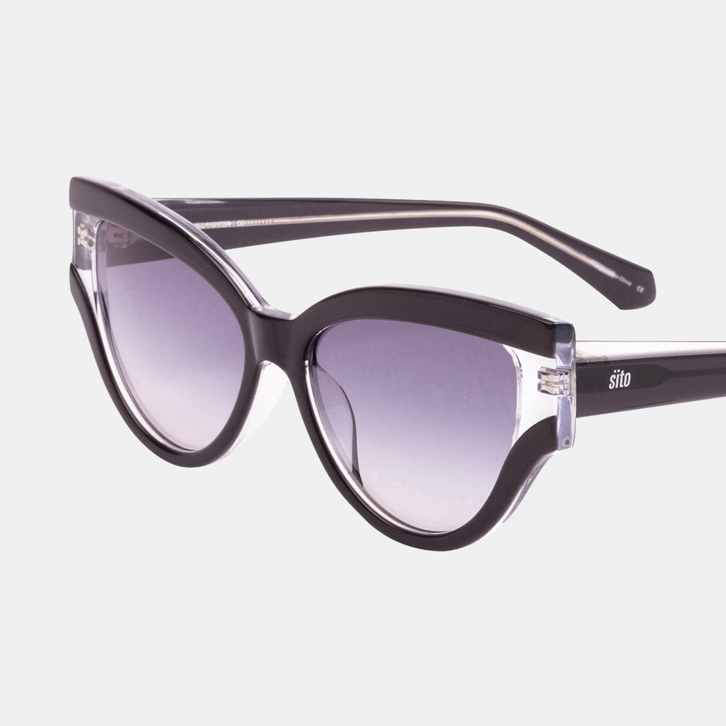 Sito Allnighter Sunglasses BlackClear GreyBlueGradient