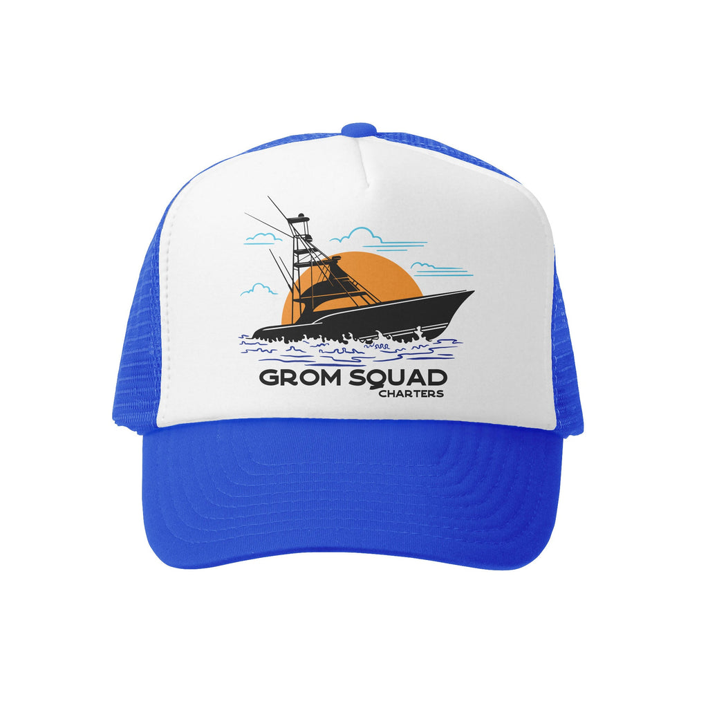 Grom Squad GS Charters Trucker Hat Royal/White Super