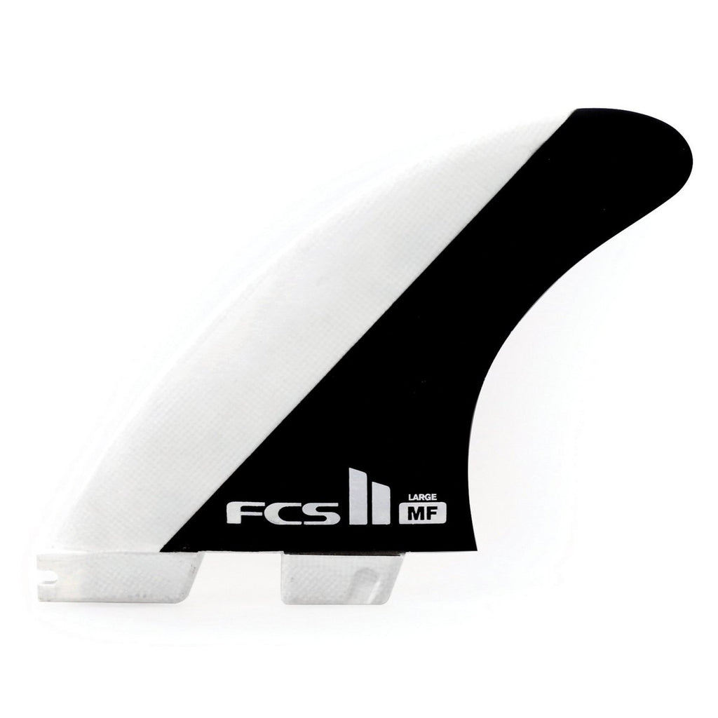 FCS 2 MF PC Tri-Fin Set Black-White L