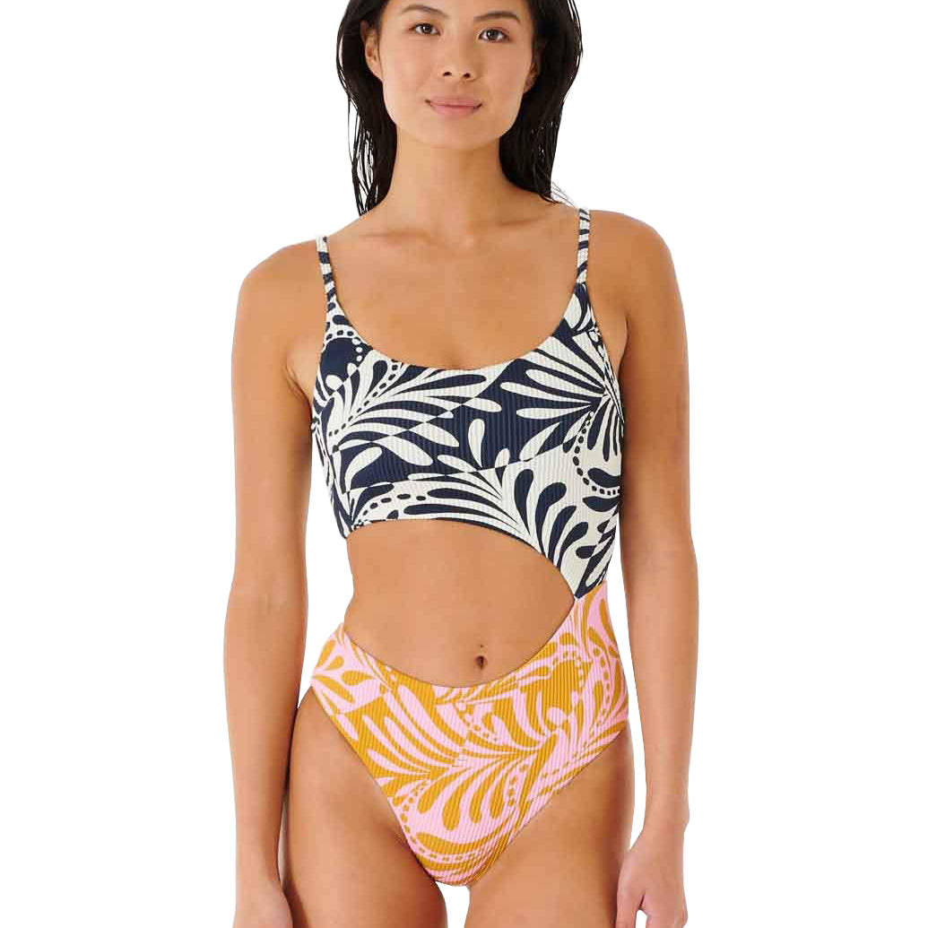 Rip Curl Afterglow Swirl Cheeky 1 Piece PINK S