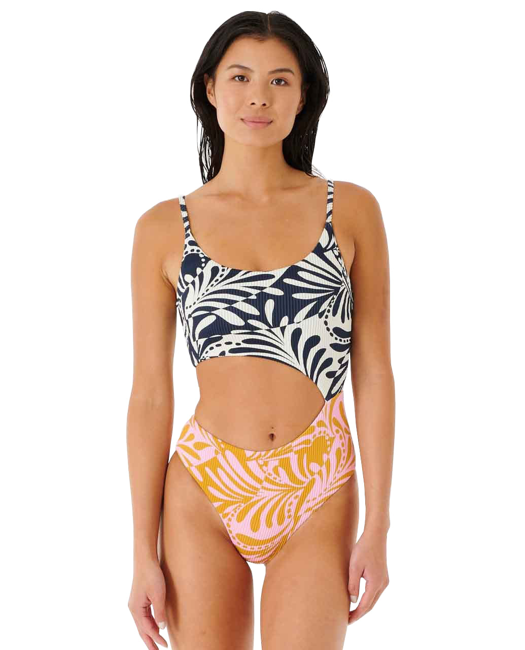 Rip Curl Afterglow Swirl Cheeky 1 Piece PINK S