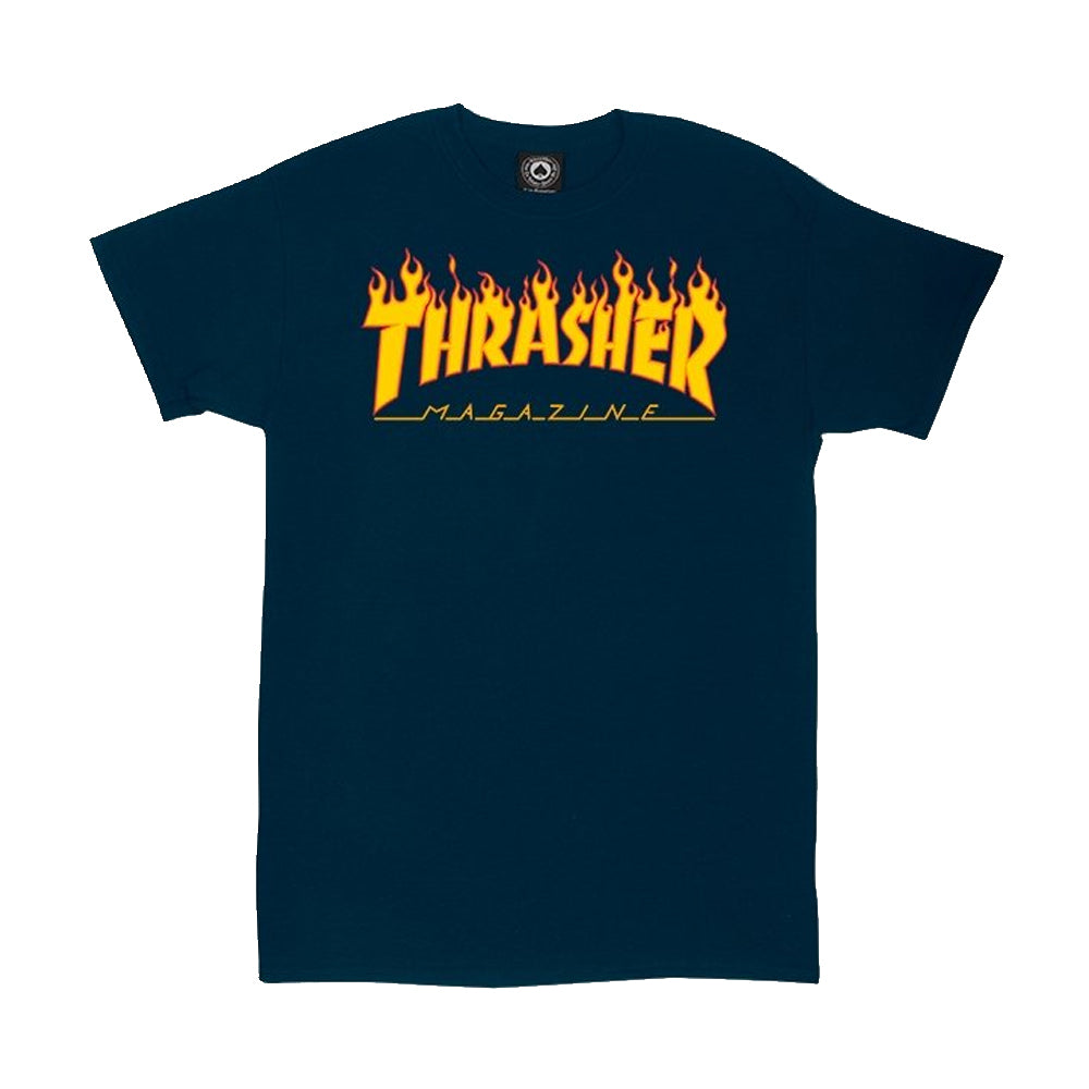Thrasher Flame S/S Tee Navy XL