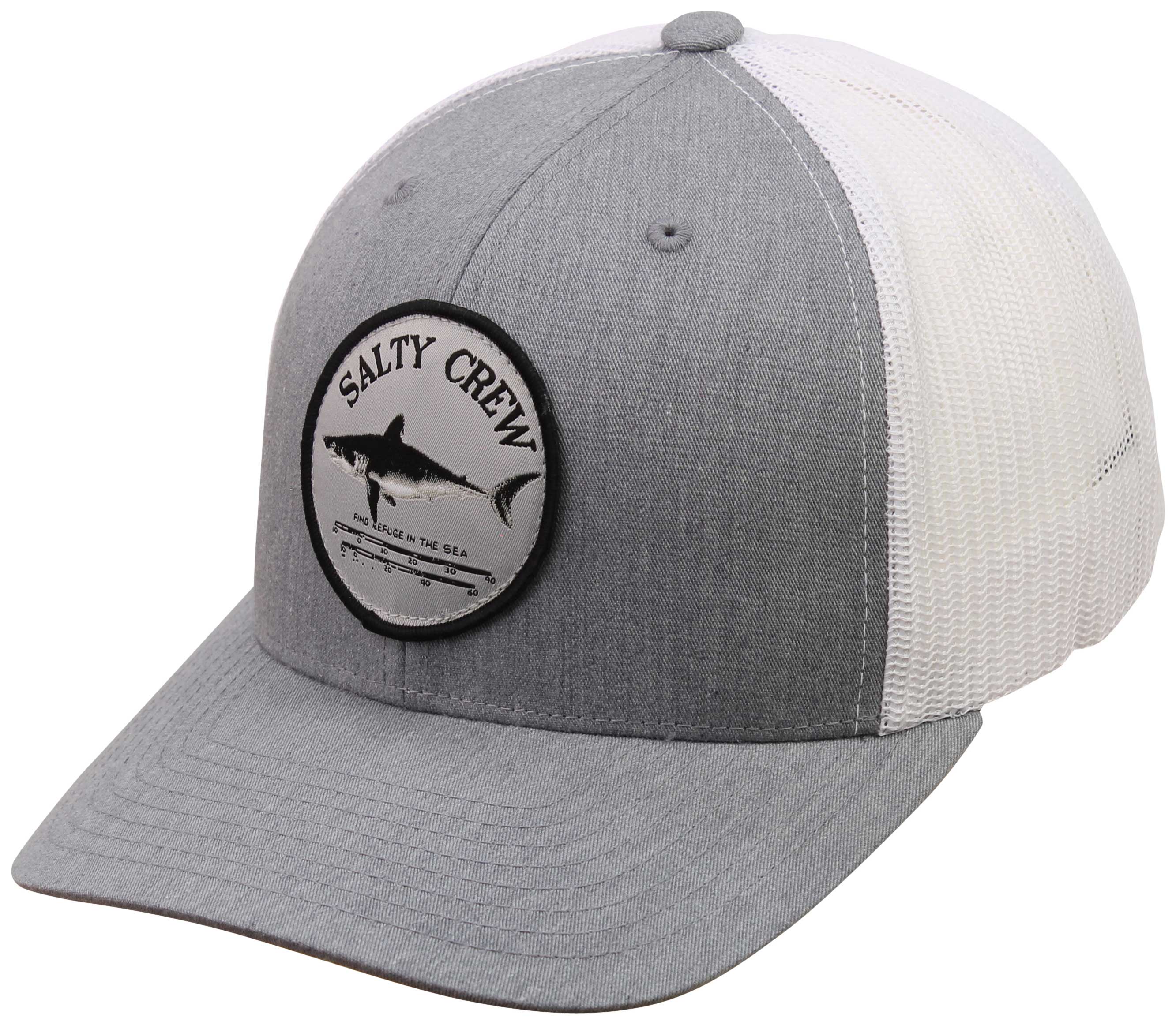 Salty Crew Bruce Retro Trucker Hat HeatherGrey/White OS