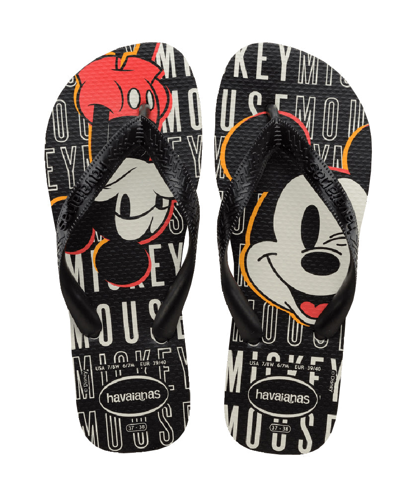 Havaianas Top Disney Boys Sandal 3471-White-Black-Black 11 C