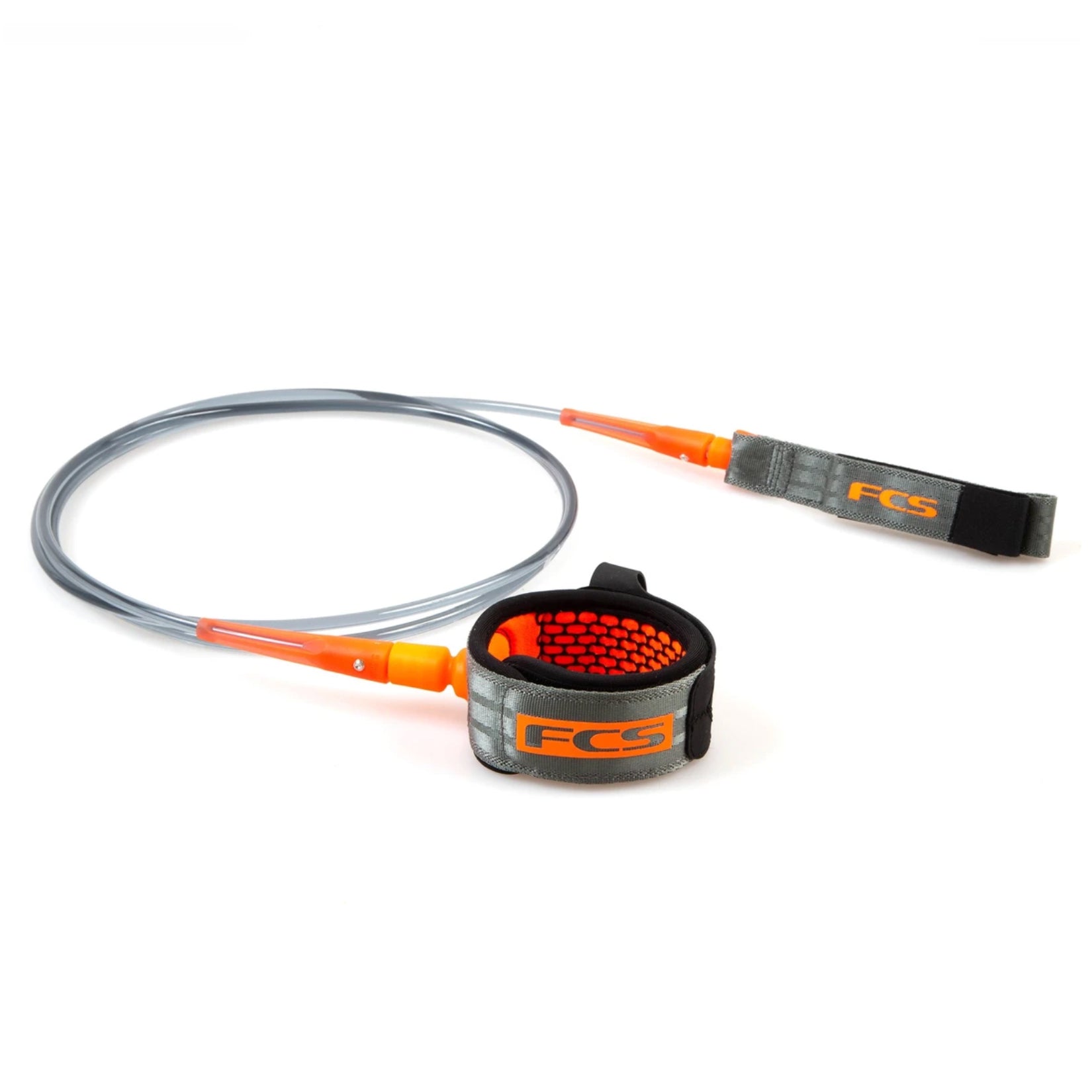 FCS Essential All Round Leash Charcoal-Blood Orange 6ft0in