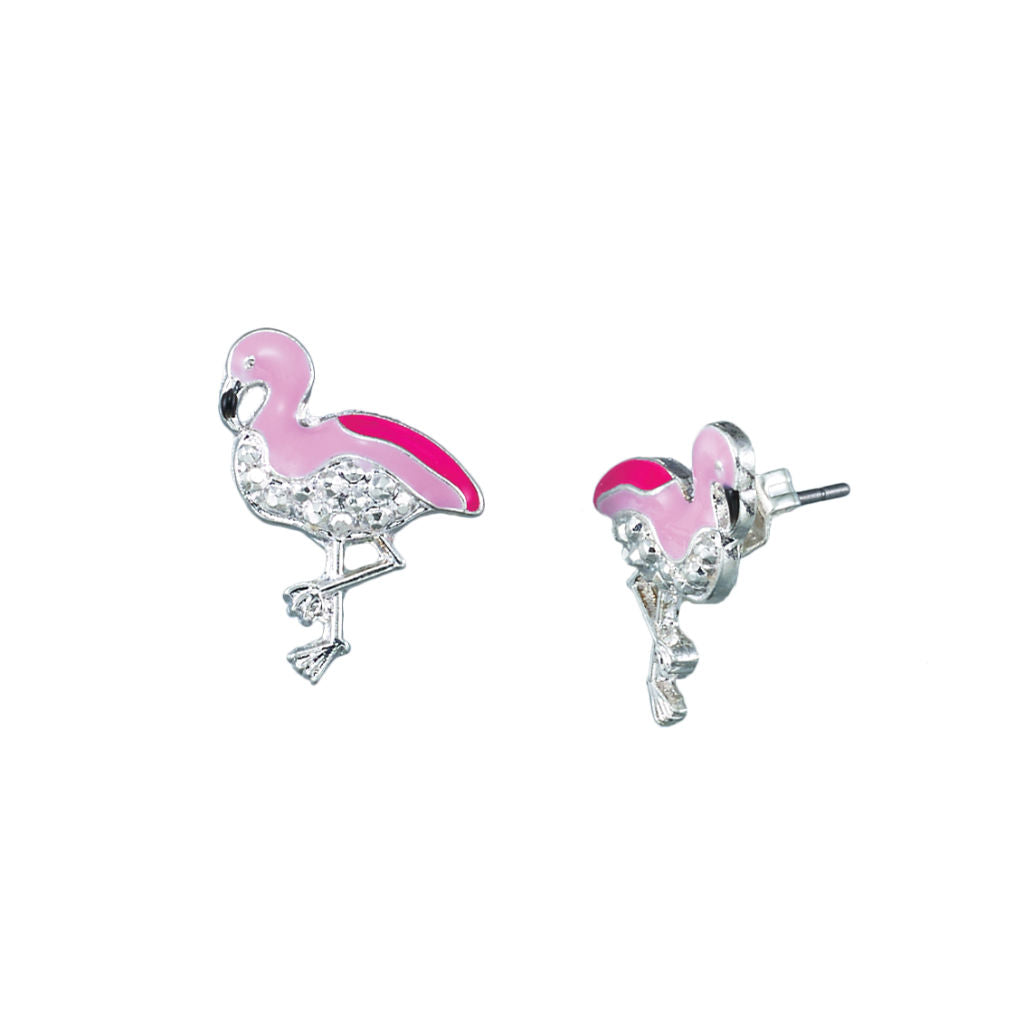 World End Pink Flamingo Earrings