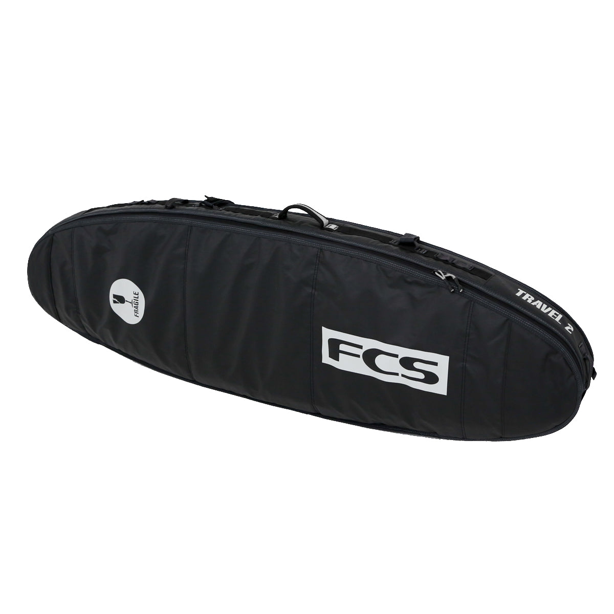 FCS Travel 2 Funboard Boardbag Black-Grey-22 6ft3in