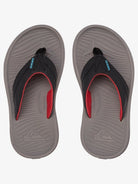 Quiksilver Oasis Youth Sandals XKSR-Black-Grey-Red 4 Y