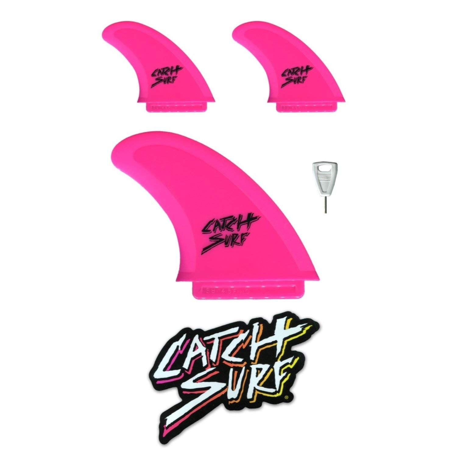 Catch Surf Hi-Performance Safety Edge Fins Tri-Fin Hot Pink