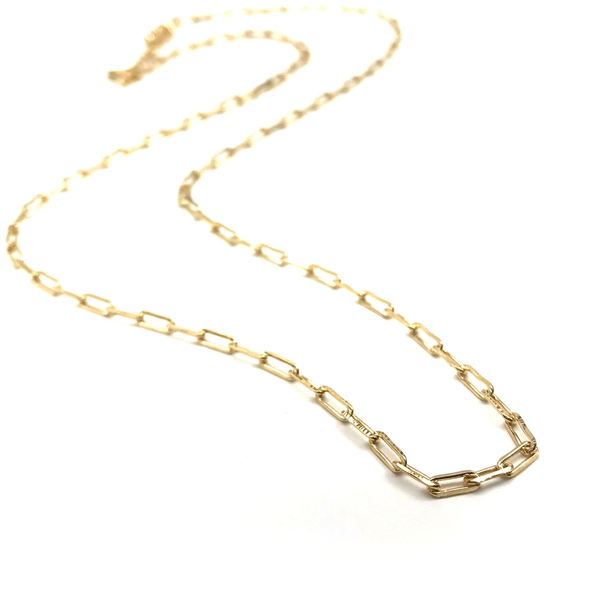 Silver Girl Dainty Paperclip Chain Gold Fill Necklace