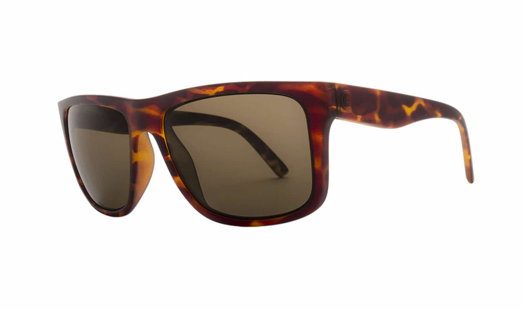 Electric Swingarm XL Polarized Sunglasses Matte-Tort Ohm-Bronze Square