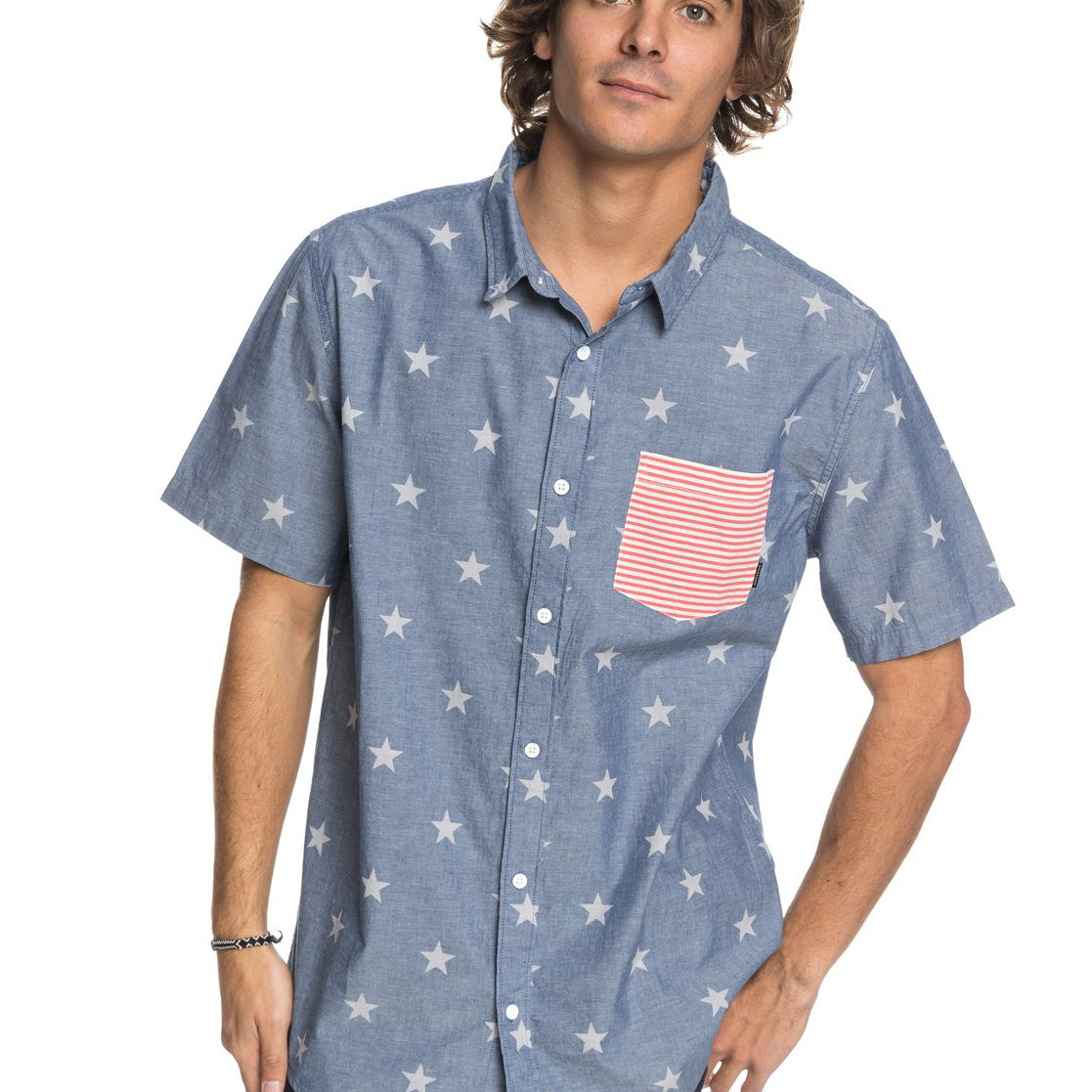 Quiksilver 4th July SS Woven BYL6-Chambray L