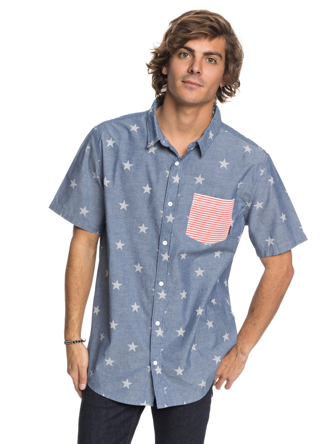 Quiksilver 4th July SS Woven BYL6-Chambray M
