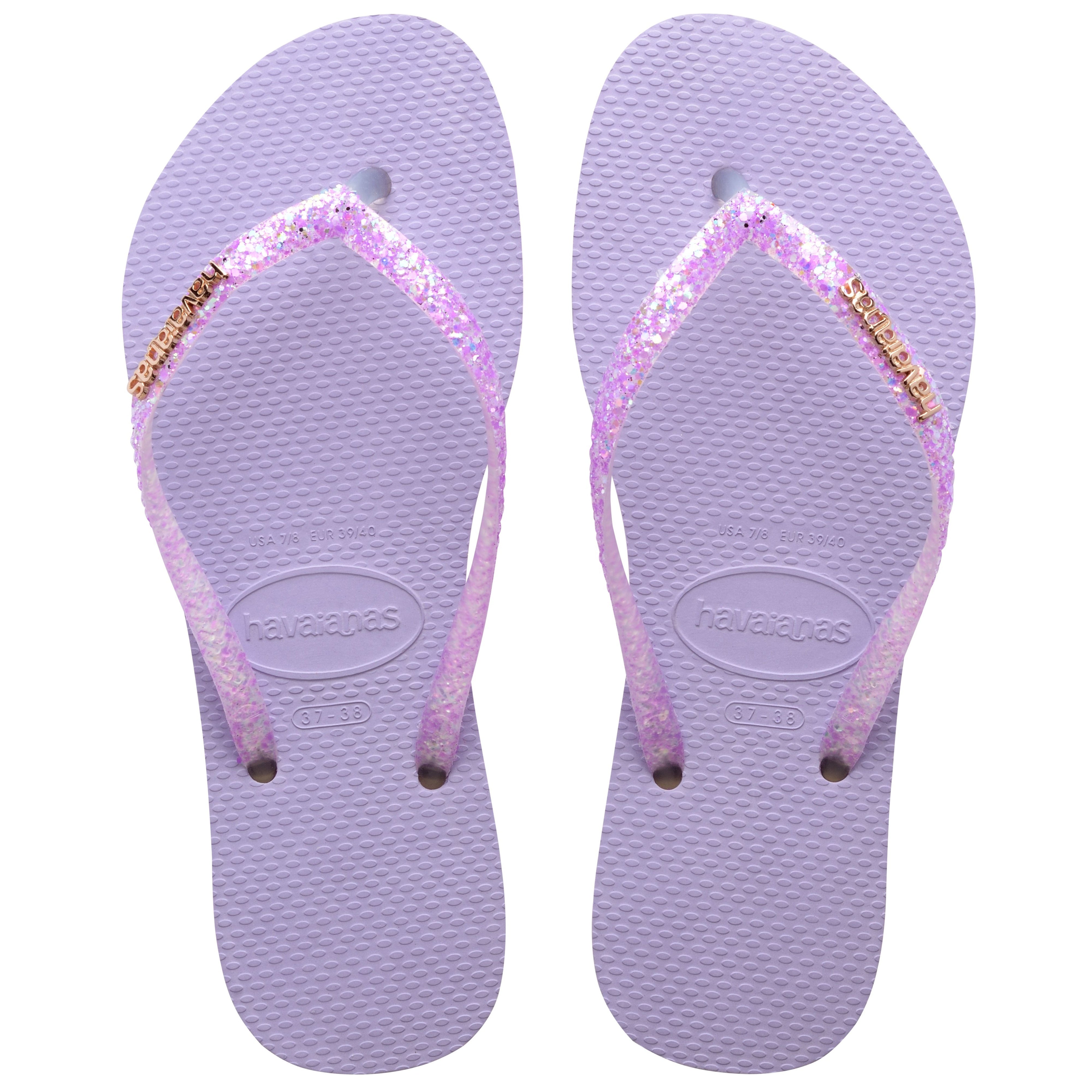 Havaianas Slim Glitter Flourish Womens Sandal 2297-Purple 7