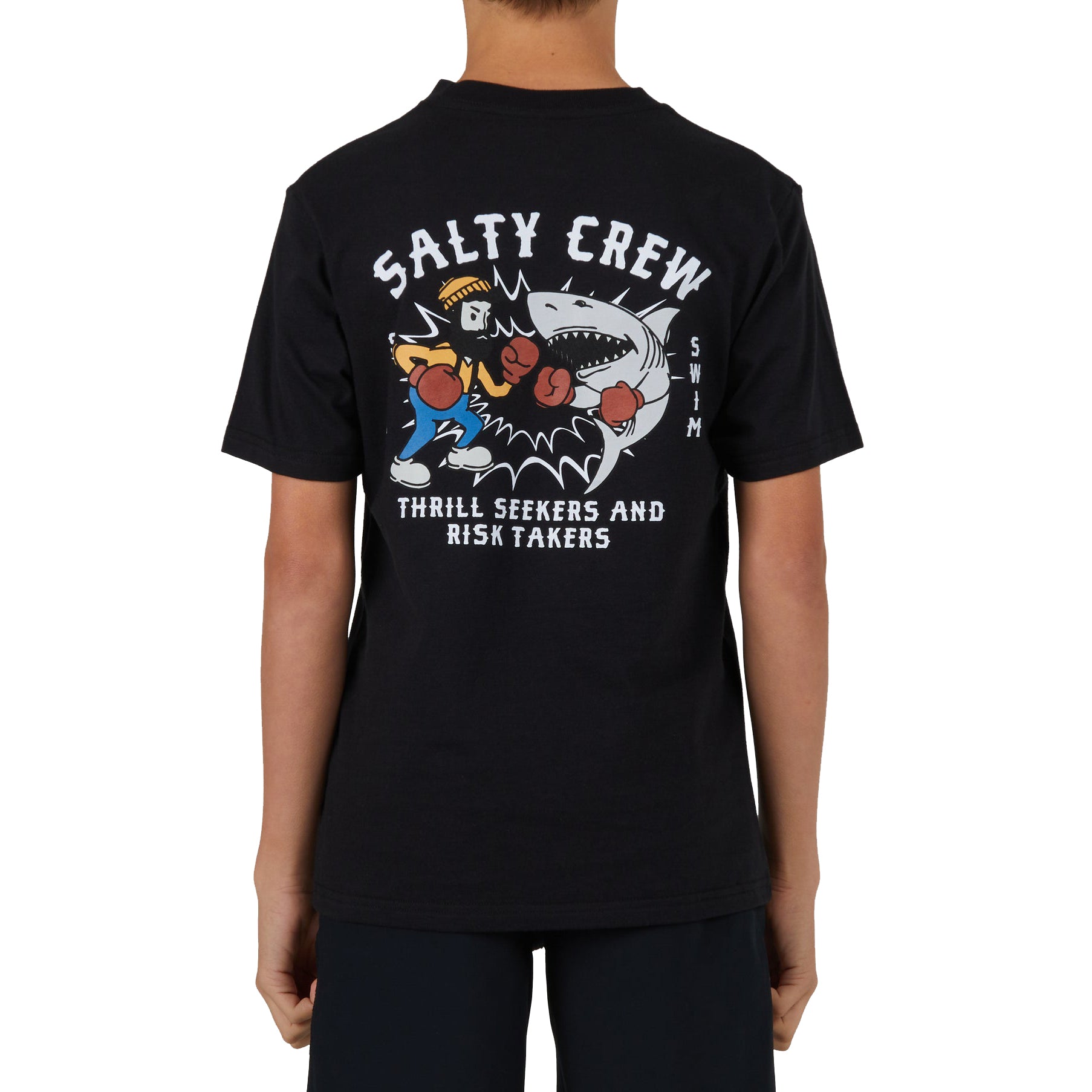 Salty Crew Fish Fight Boys SS Tee Black S