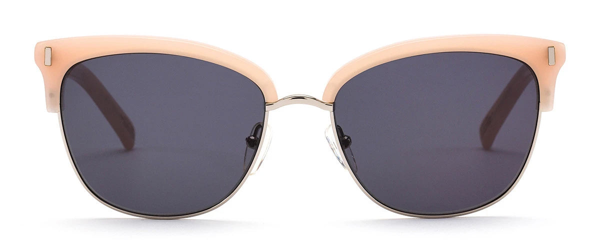 Otis Little Lies Sunglasses Matte-Pink-Sea-Glass Grey Rimless
